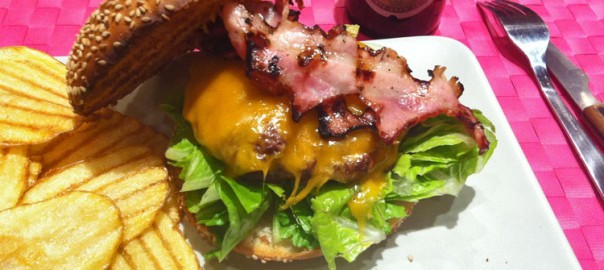 Hamburguesa mordisco de neu