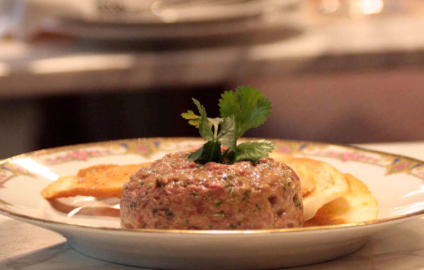 Tartare de magret de pato en La Tulipe