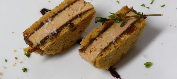 Sandwich de foie en Restaurante Gala