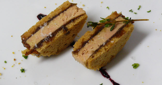Sandwich de foie en Restaurante Gala