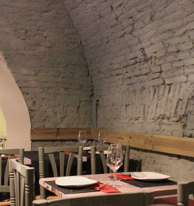 Detalle del comedor de Charlie Champagne