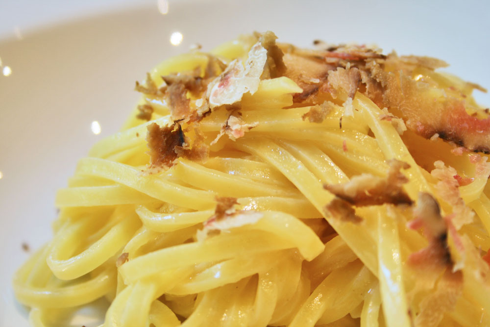 Tartufo Bianco con i tajarin all'uovo en Da Giuseppina