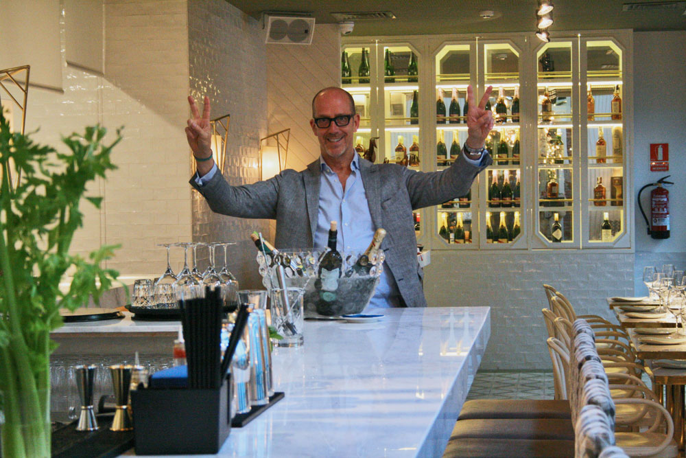 Pepe Caldas en el flamante Babelia Café