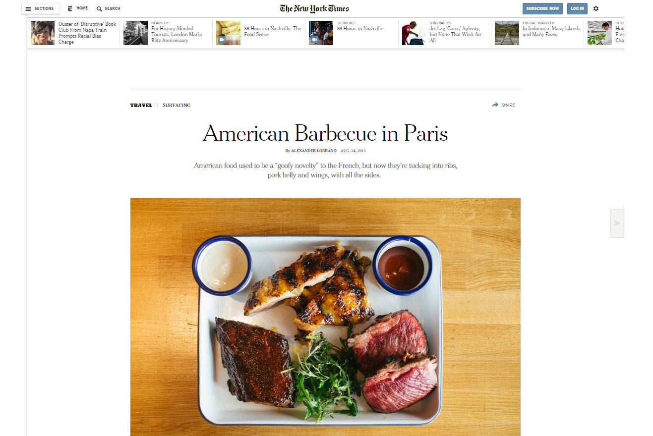 Barbecue en New York Times
