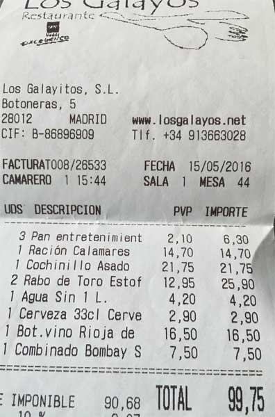 Los Galayos ticket