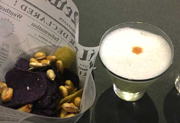 Cancha, chifle y papa violeta de aperitivo