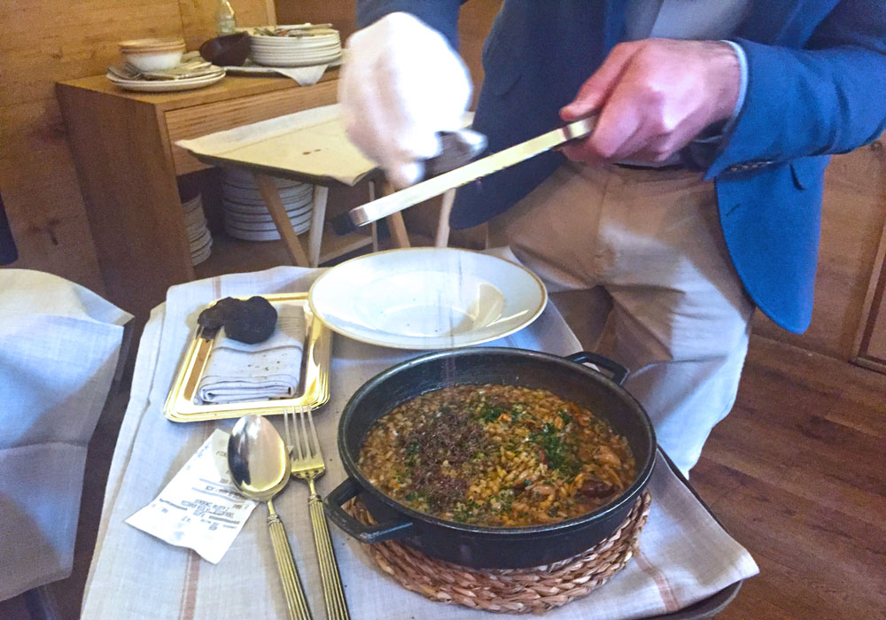 Arroz meloso con trufa negra La Bien Aparecida