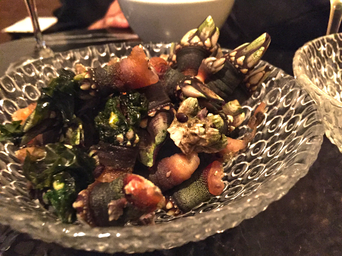 excelentes percebes en Barra Atlántica Madrid